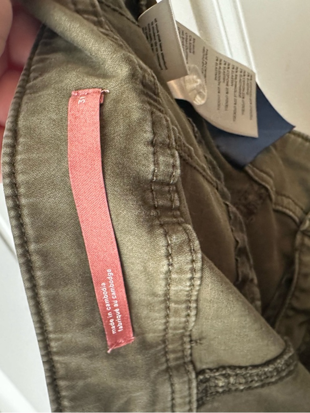 Anthropologie Pilcro Demilune Boot Olive Utility Pants - Picture 12 of 15